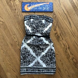 White house black market strapless dress size 4
